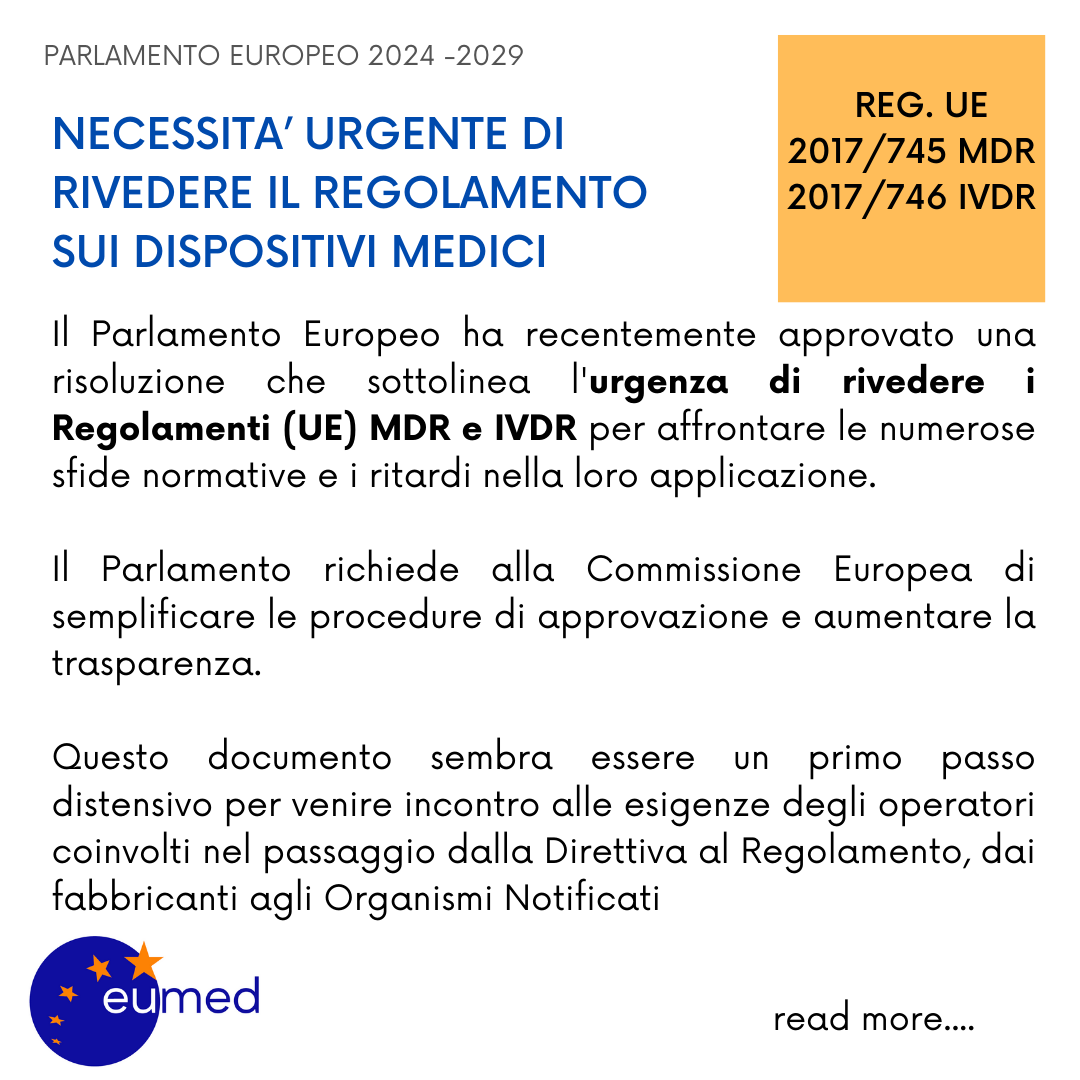 REVISIONE REGOLAMENTI MDR - IVDR